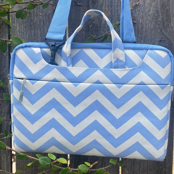 Mosiso Laptop Shoulder Bag Chevron Style Fabric - Picture 1 of 3